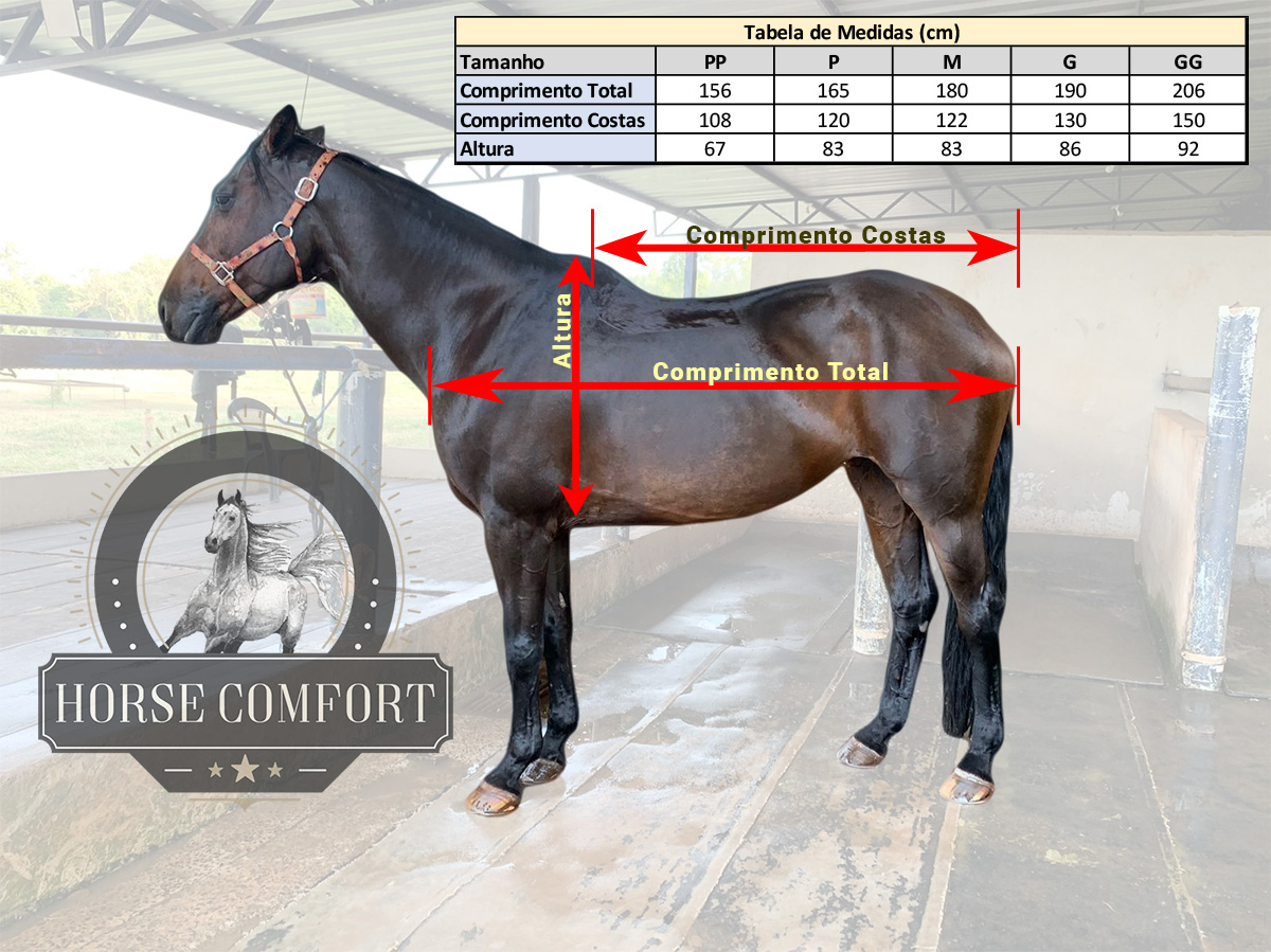 Medidas Capas Protetoras Boots Horse